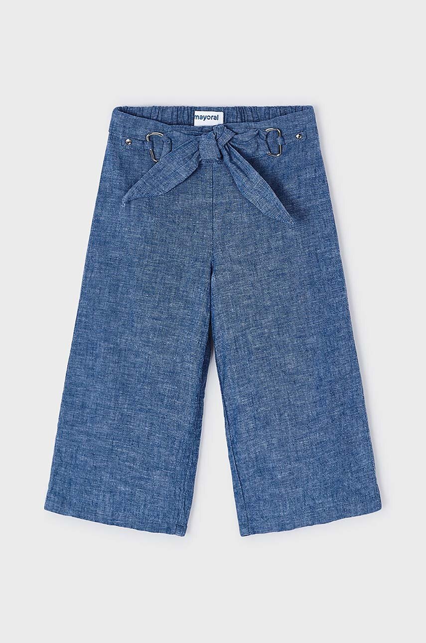 Детские льняные брюки Mayoral однотонные