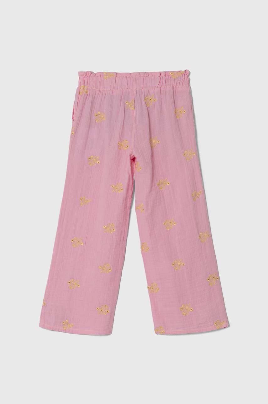Дитячі бавовняні штани Guess колір рожевий візерунок Дитячі бавовняні штани Guess колір рожевий візерунок