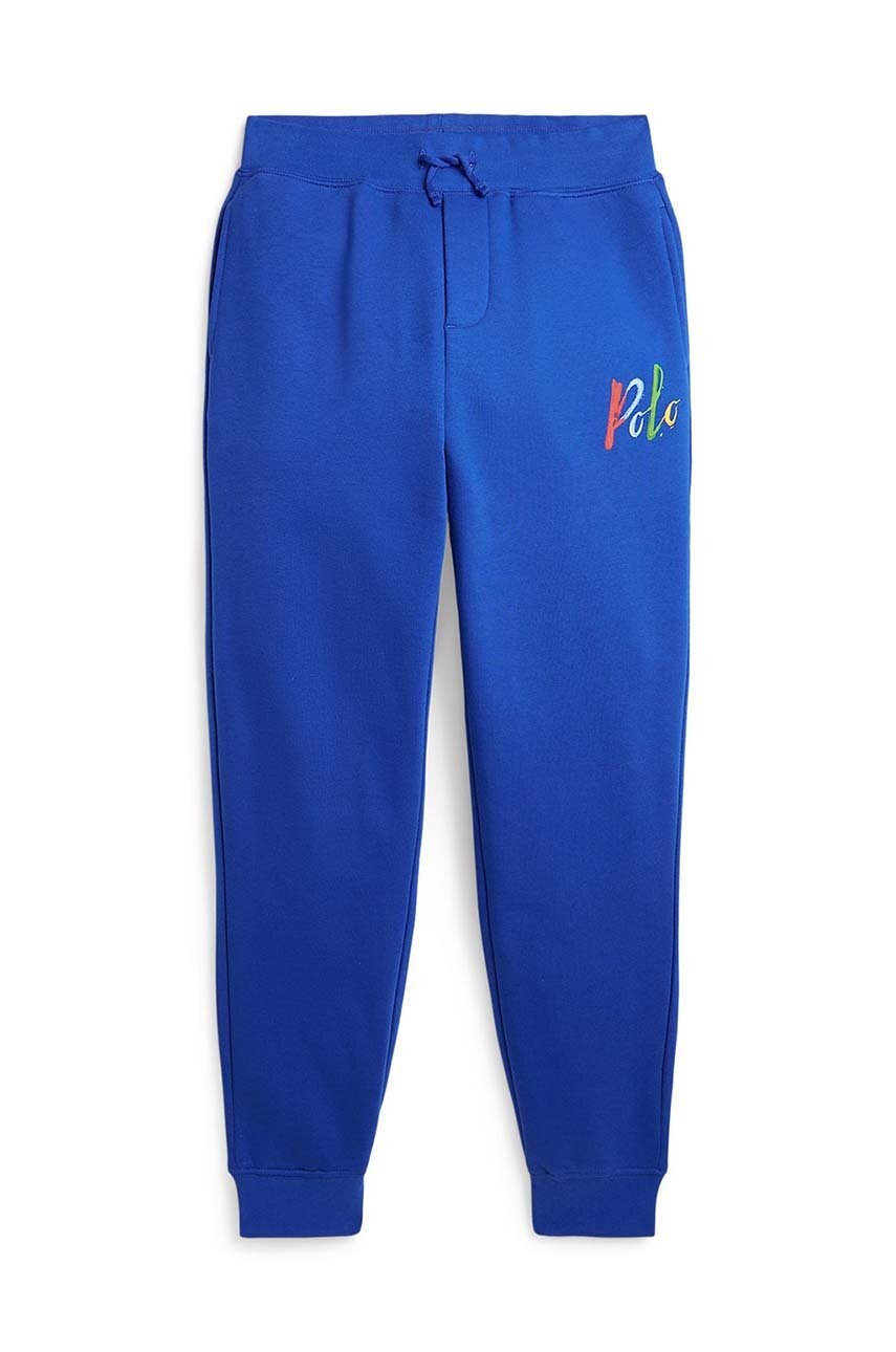 

Детски спортен панталон Polo Ralph Lauren в синьо с изчистен дизайн, Син