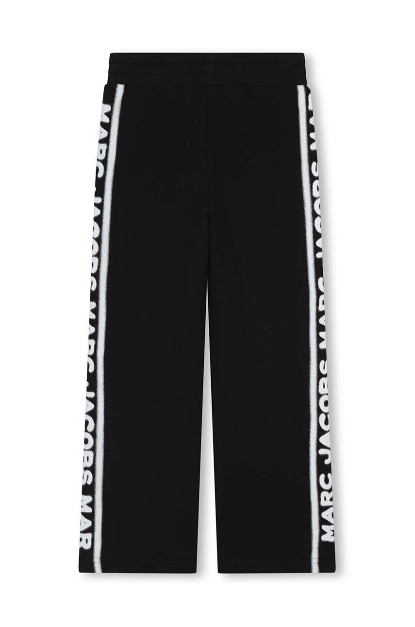 Детские хлопковые штаны Marc Jacobs цвет чёрный