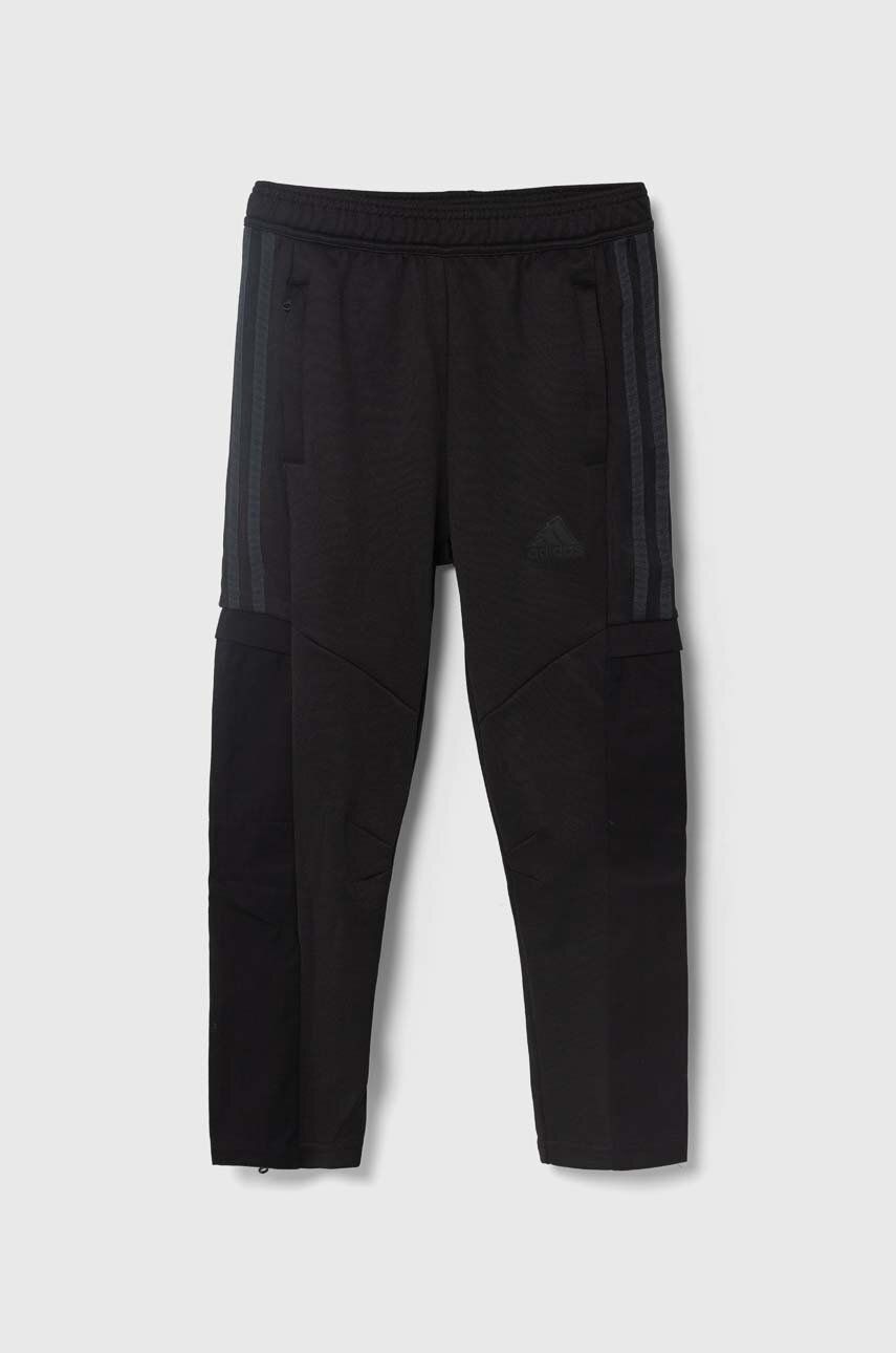 adidas pantaloni de trening pentru copii culoarea negru, cu