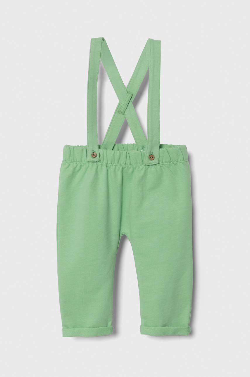 zippy pantaloni de trening pentru bebeluși culoarea verde, cu imprimeu