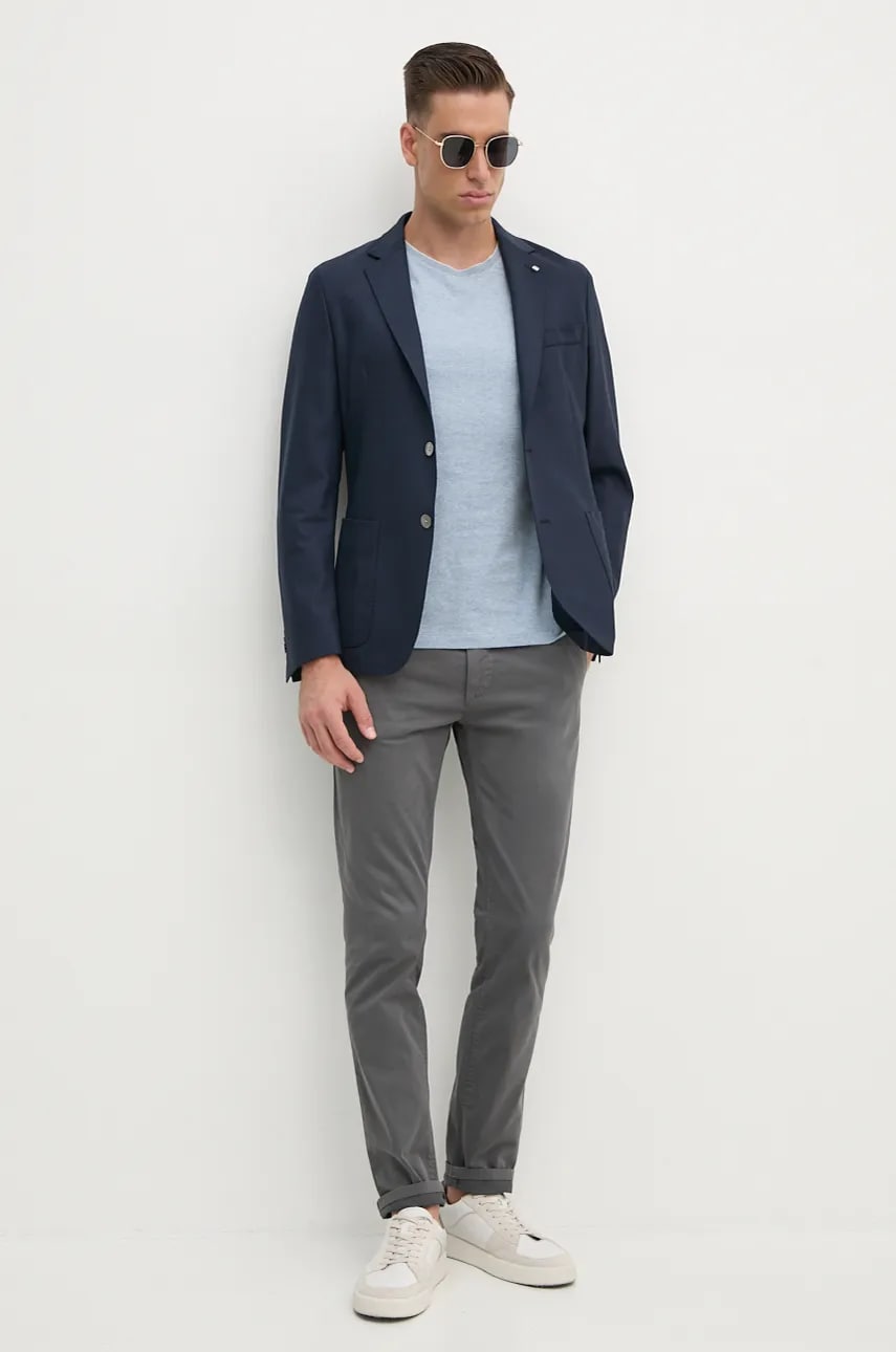 BOSS Orange pantaloni barbati, culoarea gri, drept, 50510933 BOSS Orange pantaloni barbati, culoarea gri, drept, 50510933