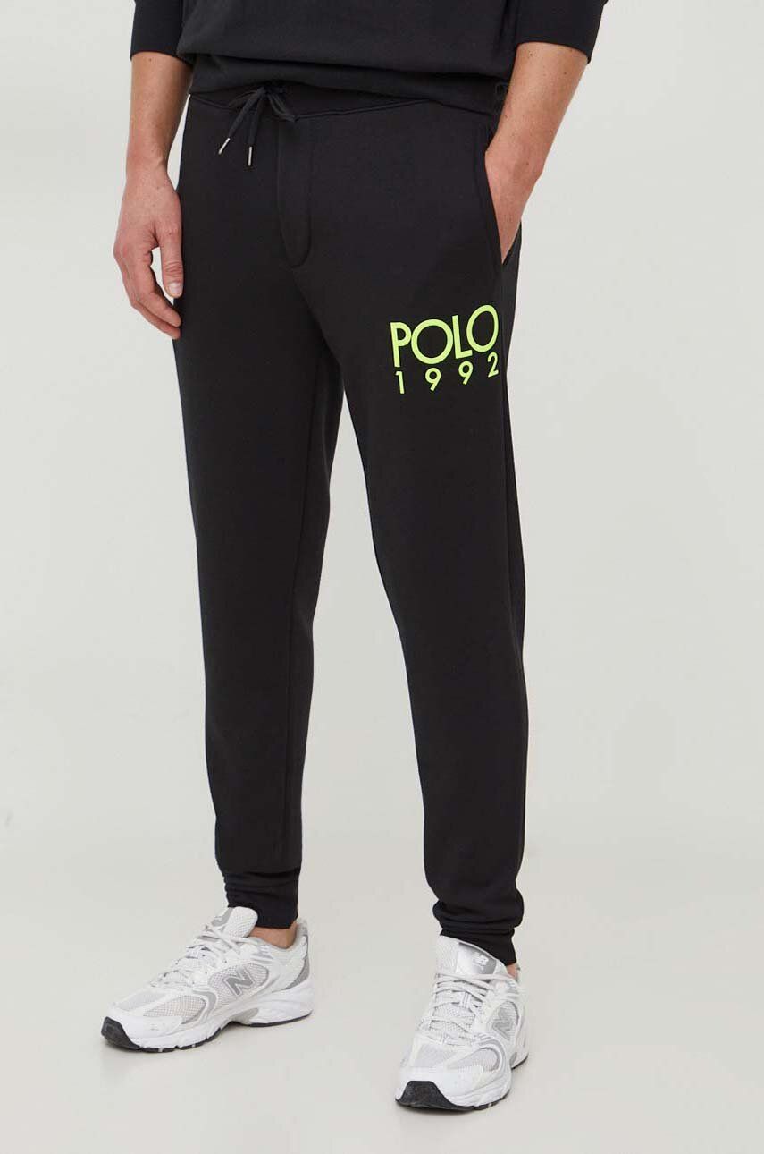 E-shop Tepláky Polo Ralph Lauren černá barva, s potiskem, 710926980