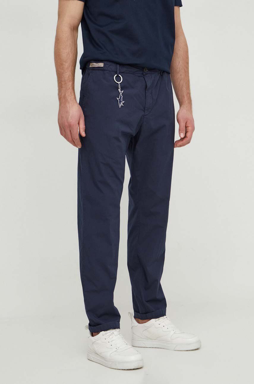 E-shop Bavlněné kalhoty Paul&Shark tmavomodrá barva, jednoduché, 24414024