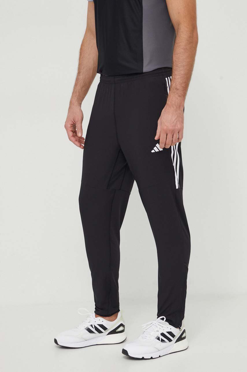 adidas Performance pantaloni de alergare Own the Run culoarea negru, cu imprimeu IK4982