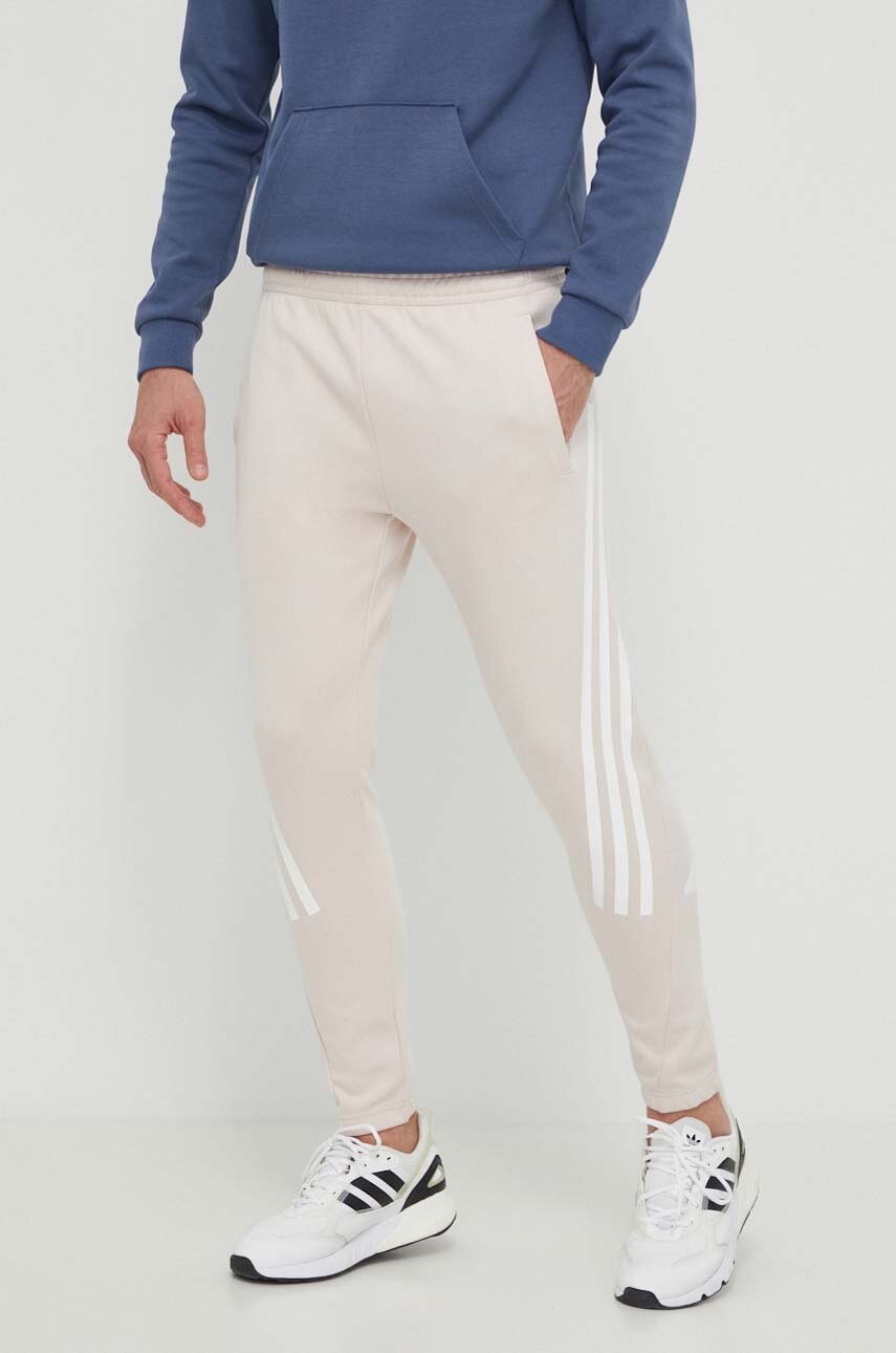 adidas pantaloni de trening culoarea roz, cu imprimeu, IR9155