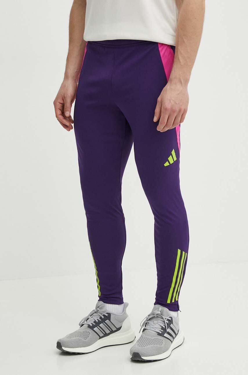 adidas Performance pantaloni de antrenament Generation Predator culoarea violet, modelator, IT4821