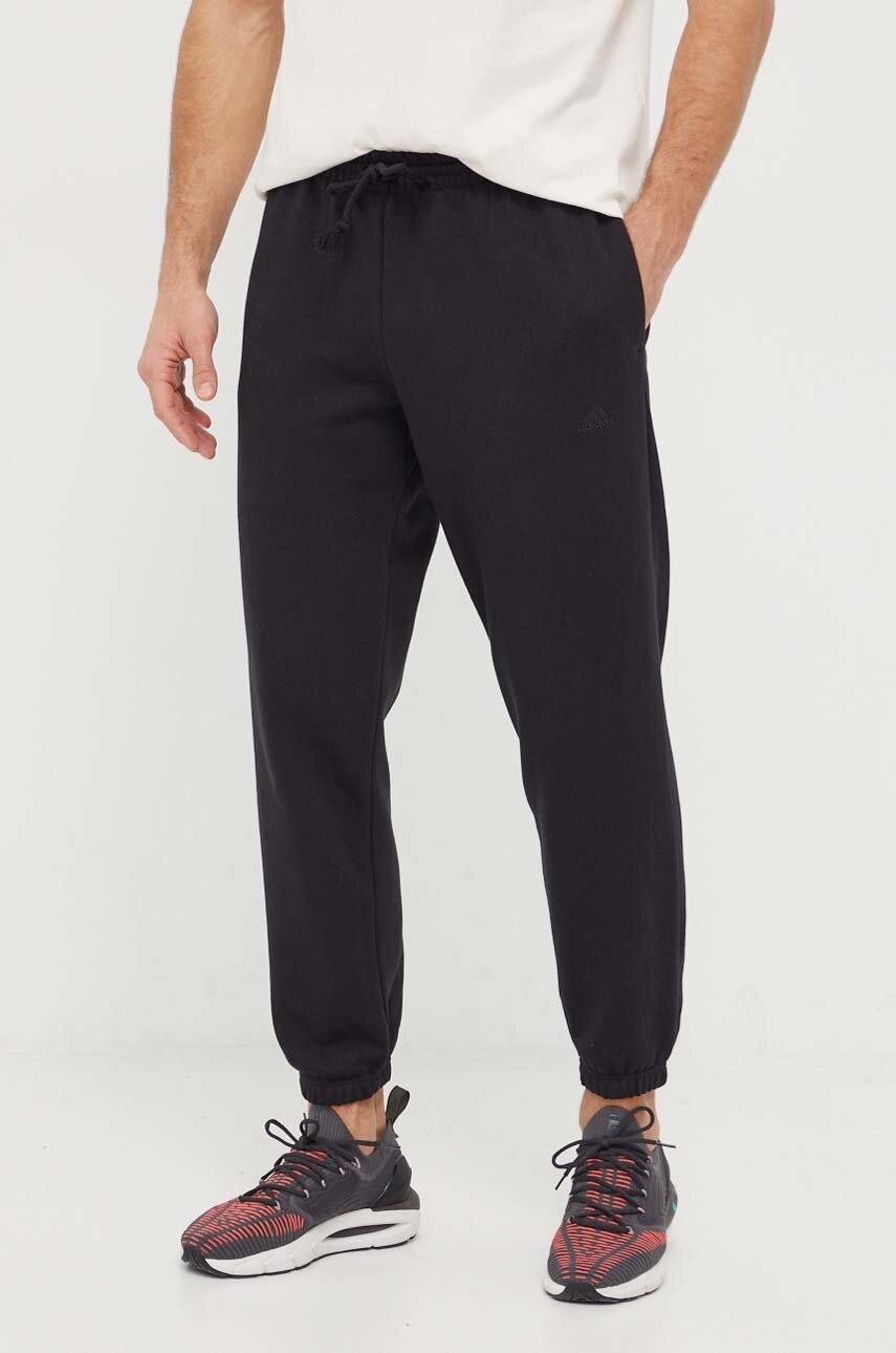 adidas pantaloni de trening culoarea negru, uni IW1184