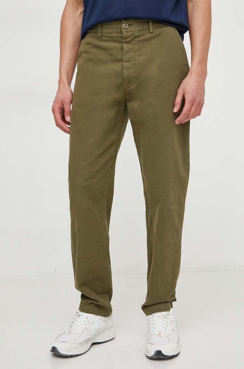 Pepe Jeans pantaloni barbati, culoarea verde, drept