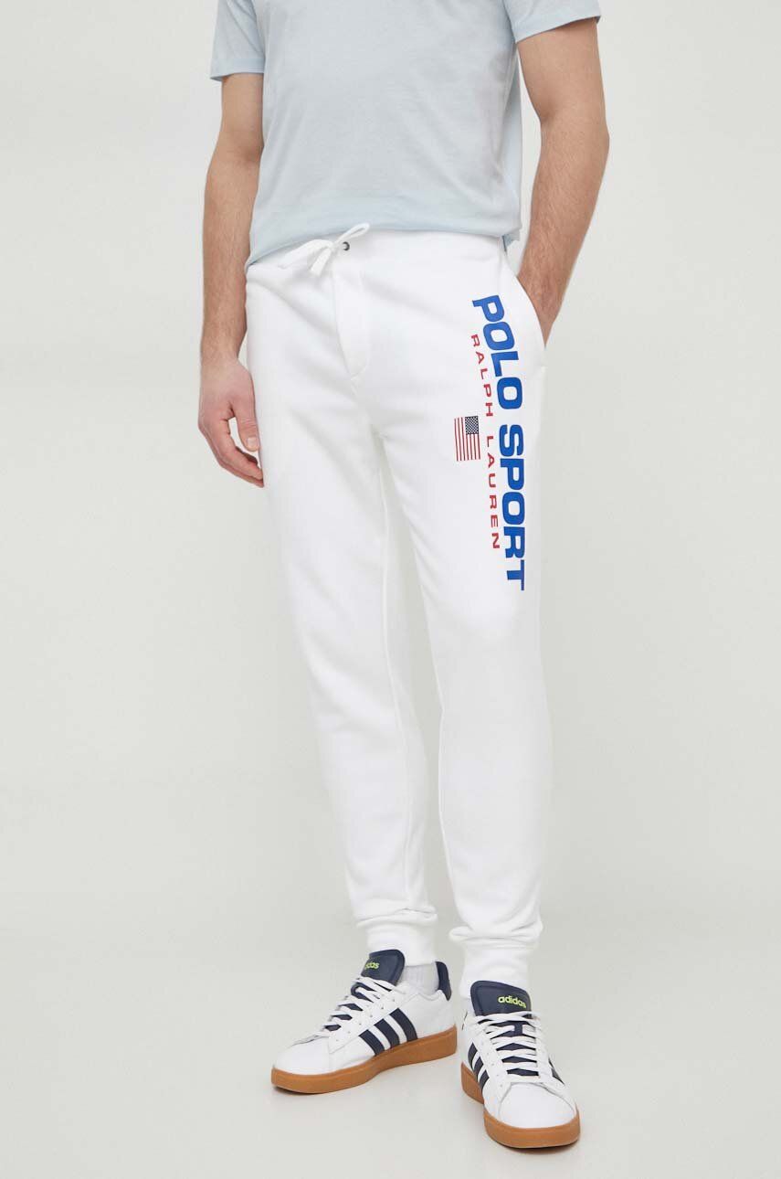 E-shop Tepláky Polo Ralph Lauren bílá barva, s potiskem, 710835768