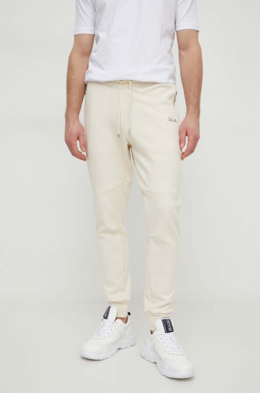 BALR. pantaloni de trening culoarea bej, neted