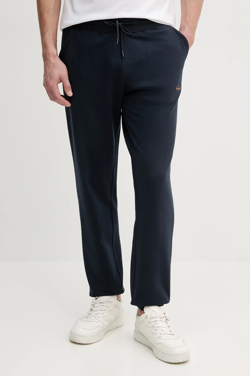 Aeronautica Militare pantaloni de trening culoarea albastru marin, cu imprimeu, PF872F459