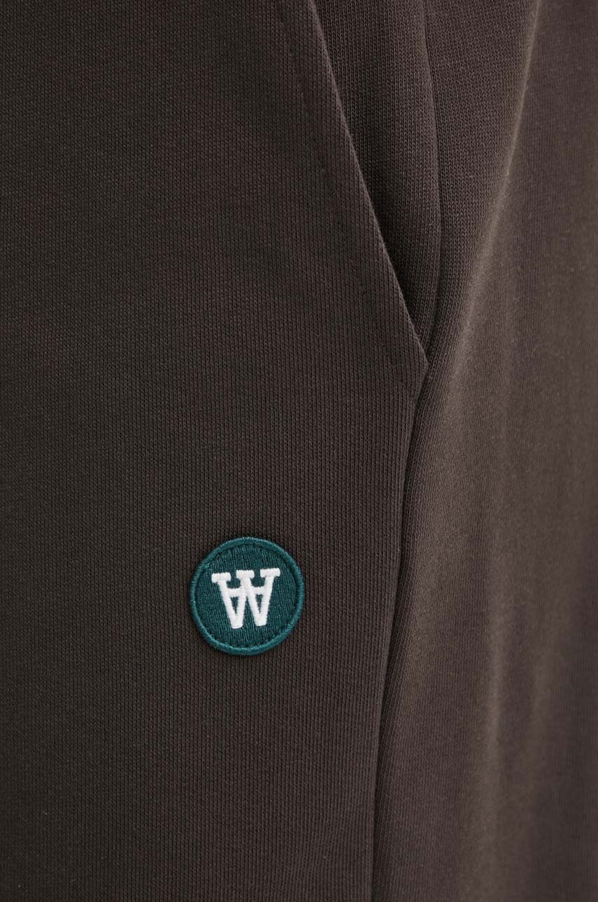 Βαμβακερό παντελόνι Wood Wood Cal Joggers χρώμα: καφέ, 10275000.2424 φωτογραφία