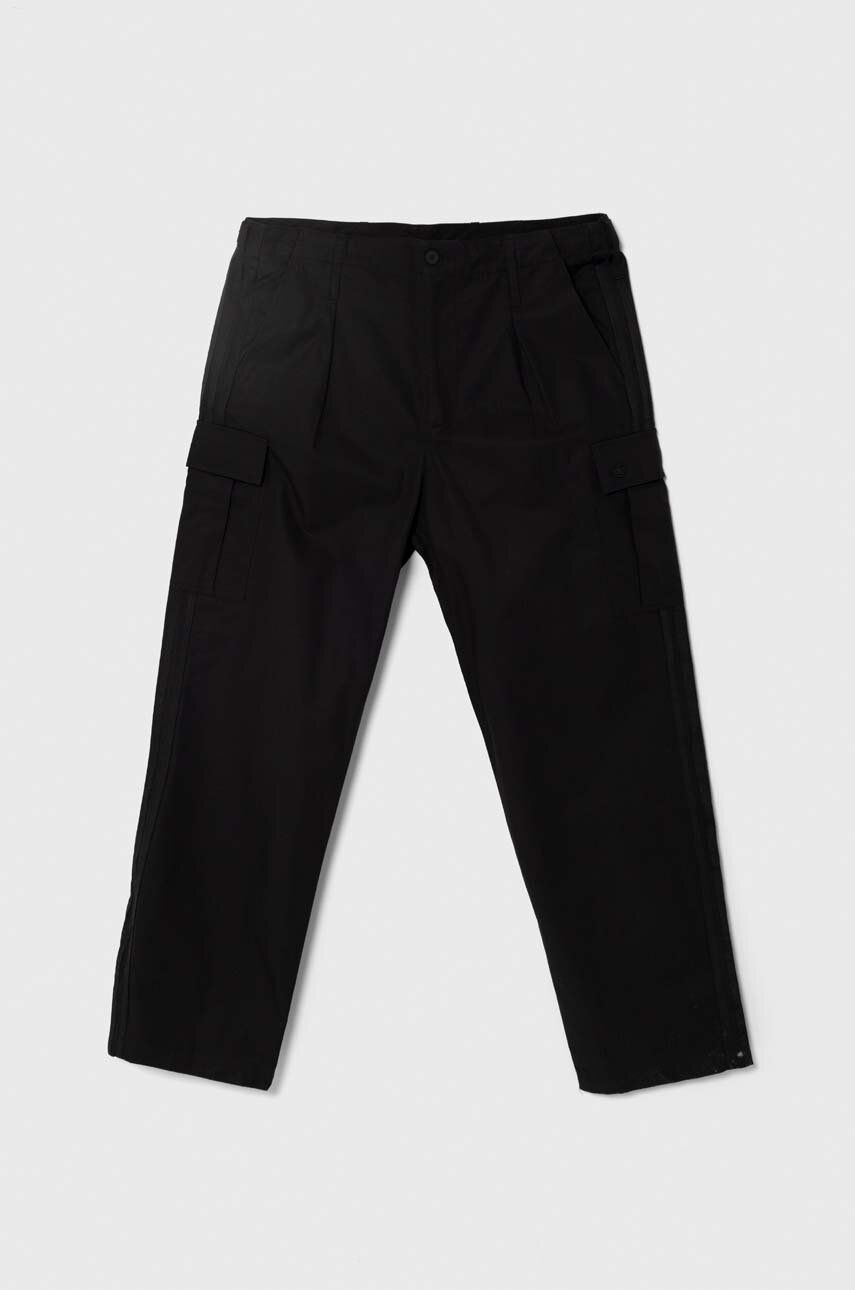 adidas Originals pantaloni de bumbac culoarea negru, cu fason cargo