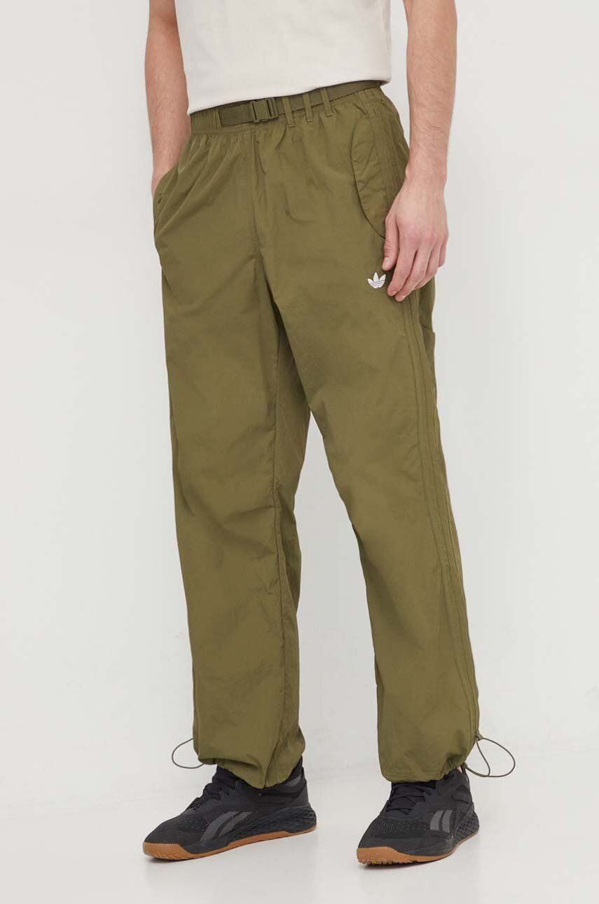 adidas Originals pantaloni de trening culoarea verde, uni IS0201