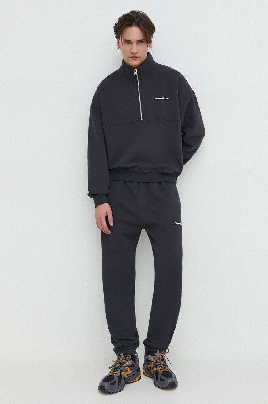 Abercrombie & Fitch pantaloni de trening culoarea negru