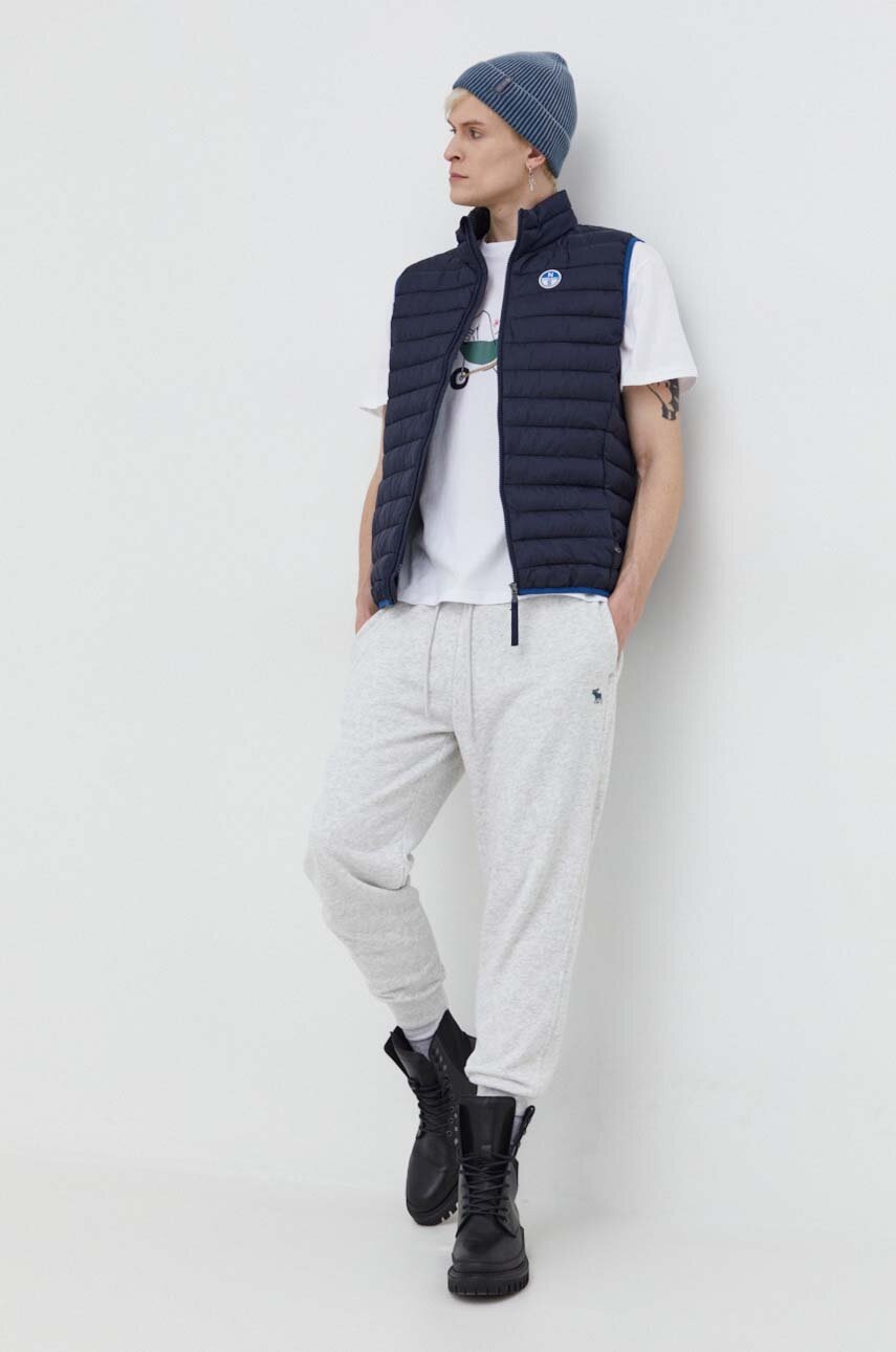 Παντελόνι φόρμας Abercrombie & Fitch χρώμα: γκρι φωτογραφία