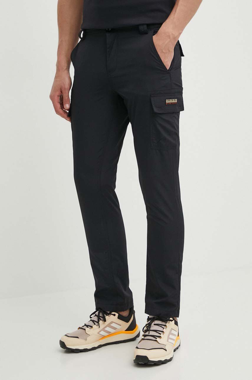 Napapijri pantaloni M-Faber barbati, culoarea negru, cu fason cargo, NP0A4HRP0411
