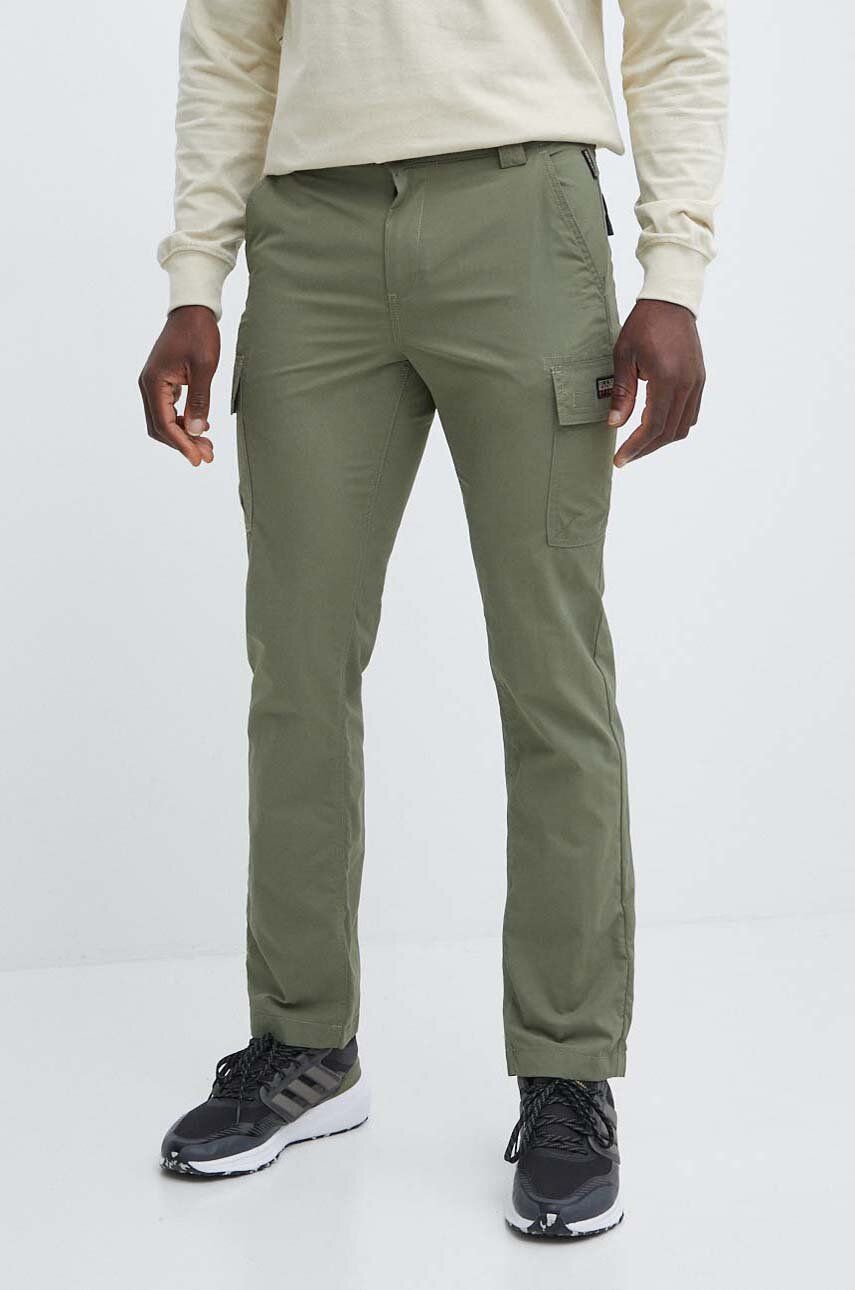 Napapijri pantaloni M-Faber barbati, culoarea verde, mulata, NP0A4HRPGAE1