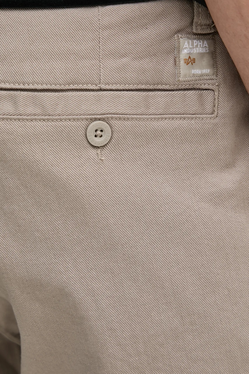 Παντελόνι Alpha Industries Chino χρώμα: μπεζ, 146203 φωτογραφία