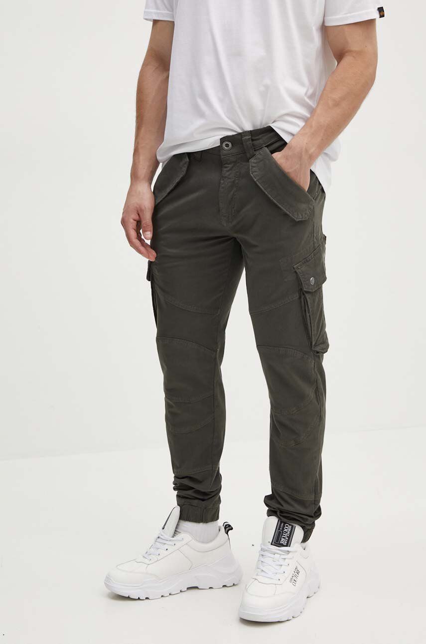 Alpha Industries pantaloni Combat Pant LW barbati, culoarea verde, cu fason cargo, 126215