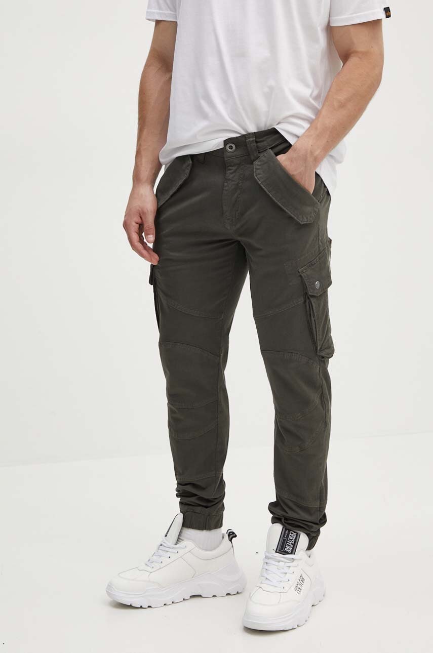 Alpha Industries pantaloni Combat Pant LW barbati, culoarea verde, cu fason cargo, 126215 Alpha Industries pantaloni Combat Pant LW barbati, culoarea verde, cu fason cargo, 126215