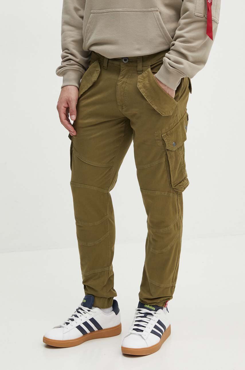 Alpha Industries pantaloni Combat Pant LW bărbați, culoarea verde, cu fit cargo, 126215
