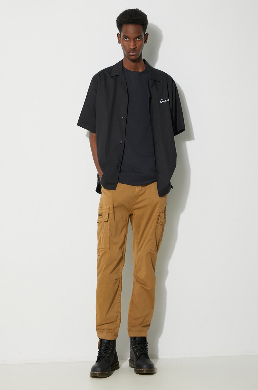 Παντελόνι Alpha Industries Squad Pant χρώμα: μπεζ, 188202 φωτογραφία