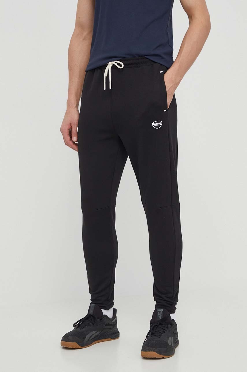 Hummel pantaloni de trening hmlLGC KAI ENGINEERED culoarea negru, neted, 223987