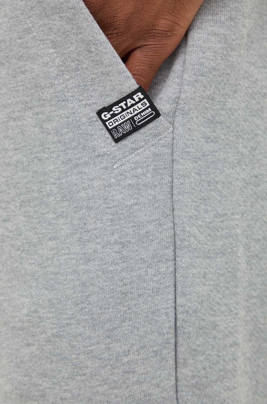 Бавовняні спортивні штани G-Star Raw колір сірий меланж 