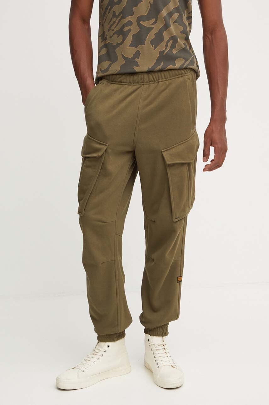 G-Star pantaloni de trening culoarea verde, uni