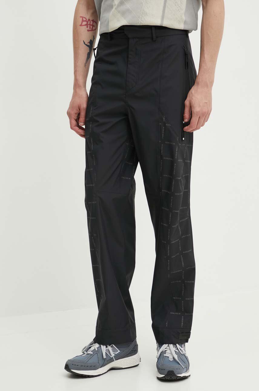 A-COLD-WALL* pantaloni Grisdale Storm Pant bărbați, culoarea negru, drept, ACWMB176