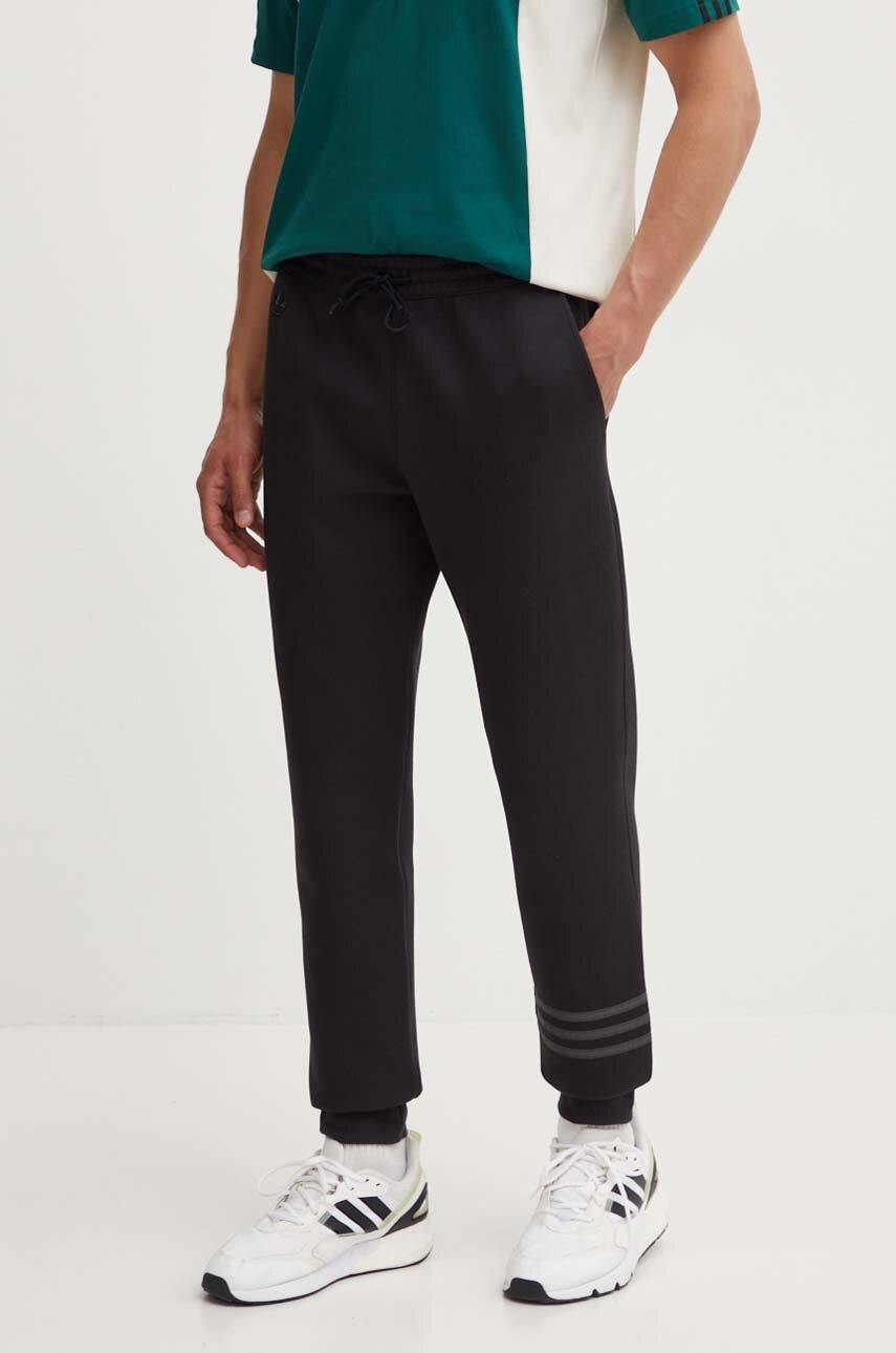 adidas Originals pantaloni de trening culoarea negru, cu imprimeu IS2812