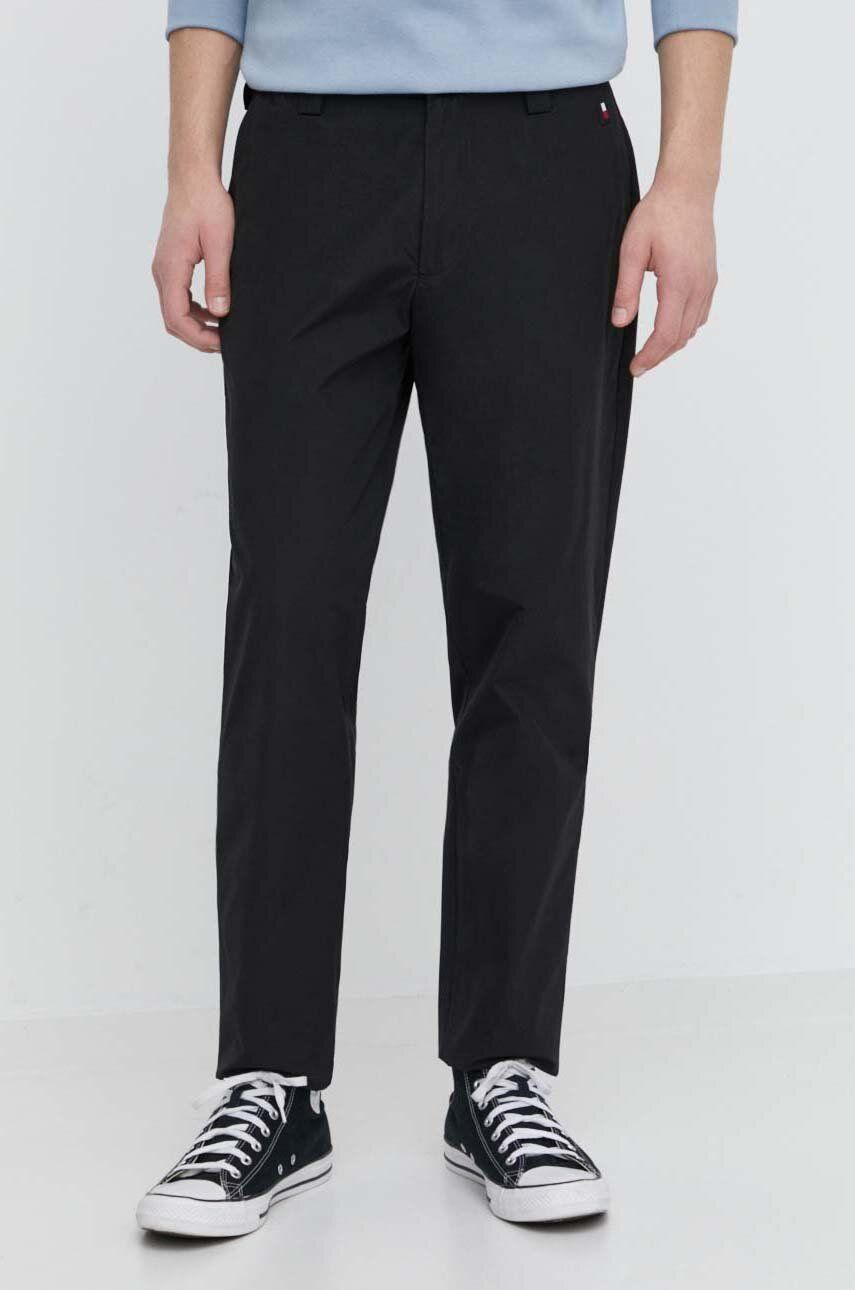 Tommy Jeans pantaloni bărbați, culoarea negru, drept, DM0DM18938