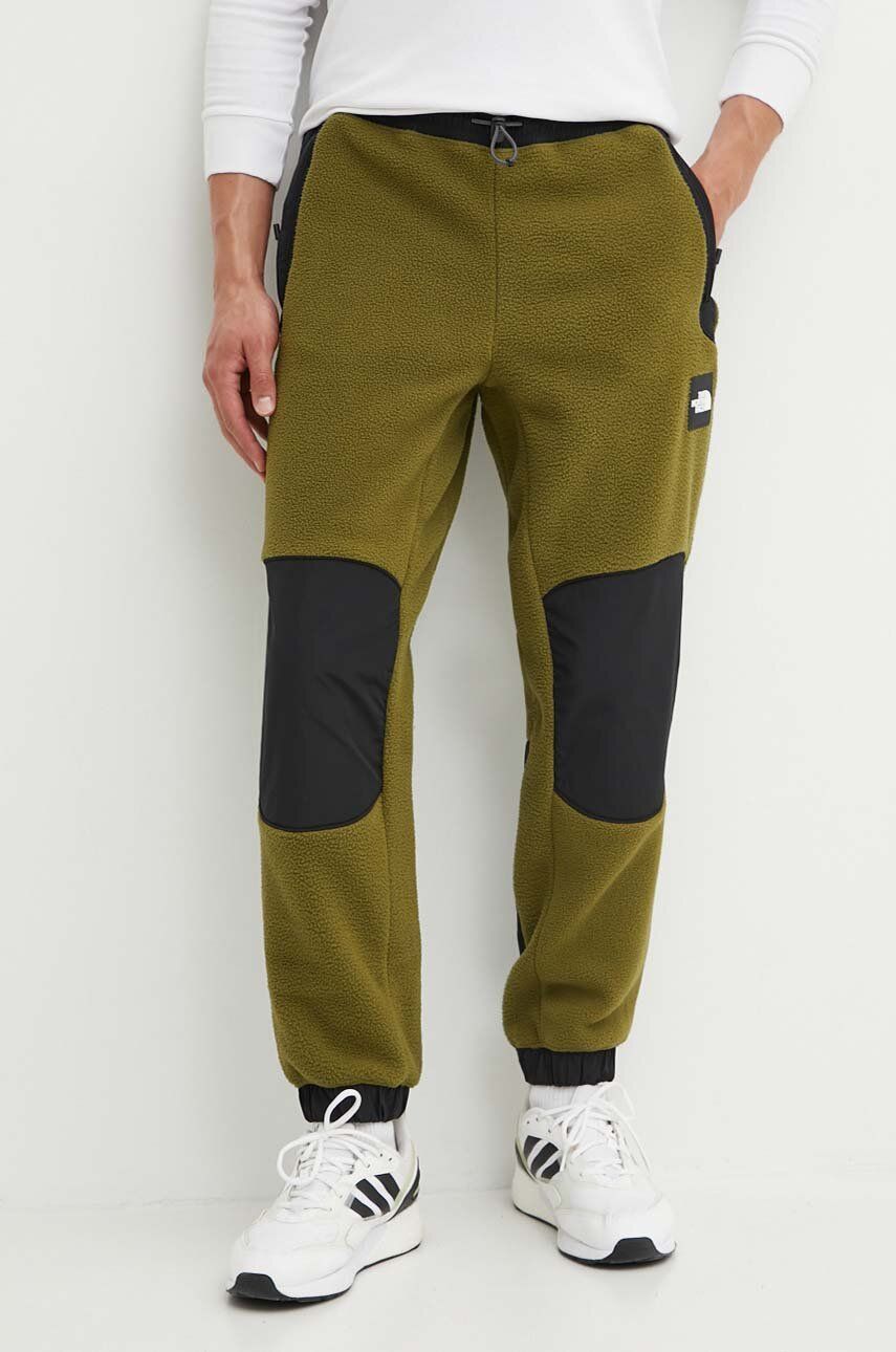 The North Face pantaloni de trening M Fleeski Y2K Pant culoarea verde, modelator, NF0A879MPIB1