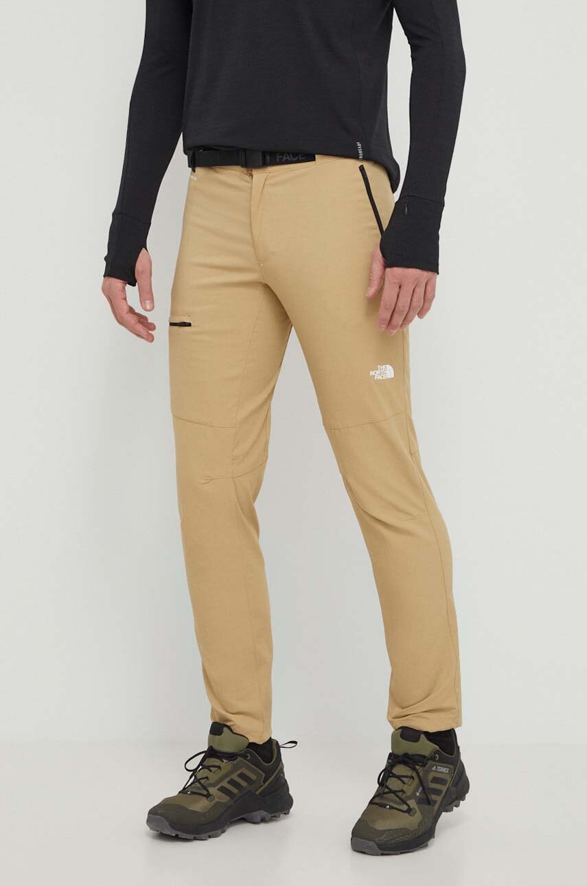 The North Face pantaloni de exterior Lightning culoarea bej, NF0A495NLK51