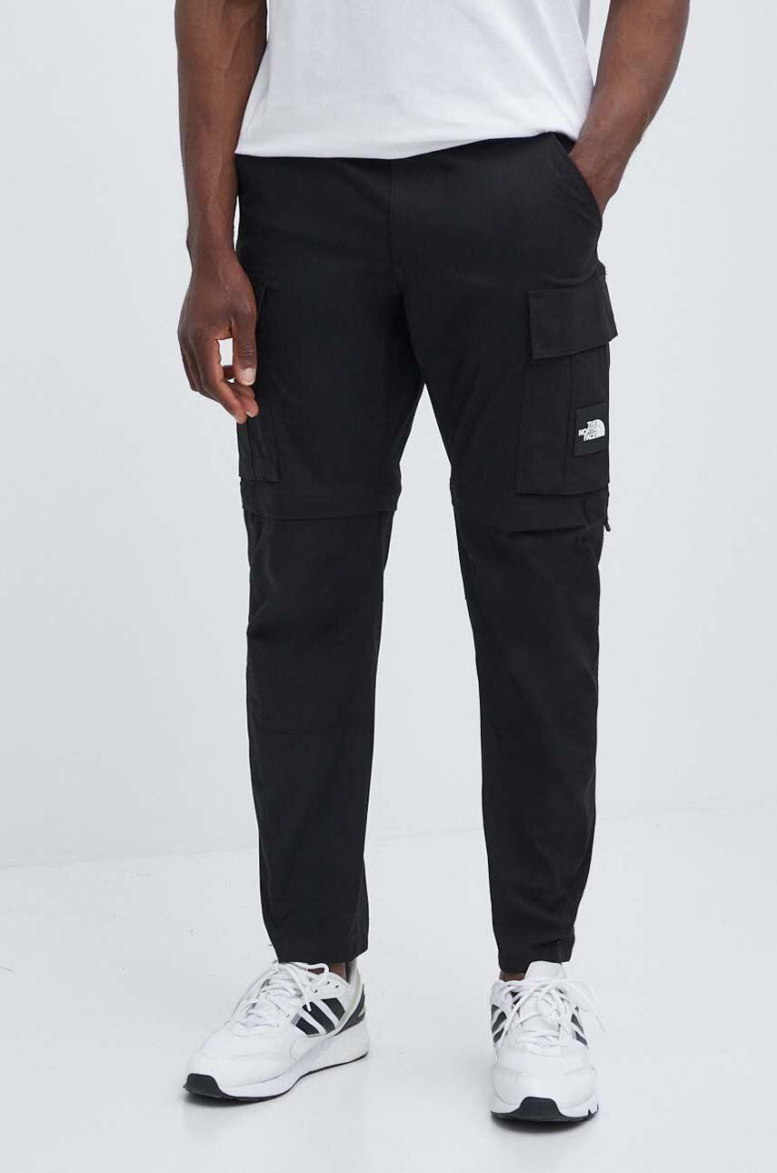 The North Face pantaloni barbati, culoarea negru, cu fason cargo, NF0A87CTJK31