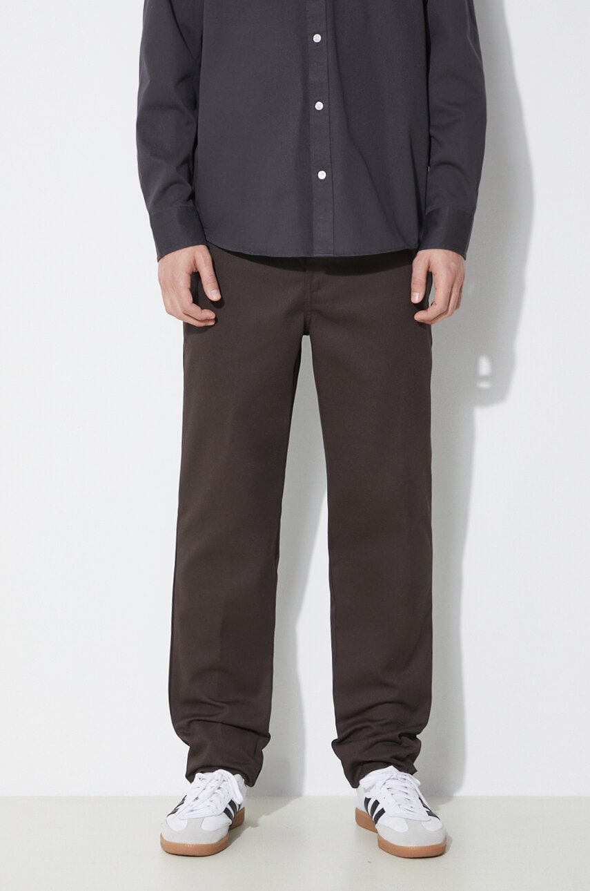 Dickies pantaloni 872 barbati, culoarea maro, mulata, DK0A4XK8 Dickies pantaloni 872 barbati, culoarea maro, mulata, DK0A4XK8