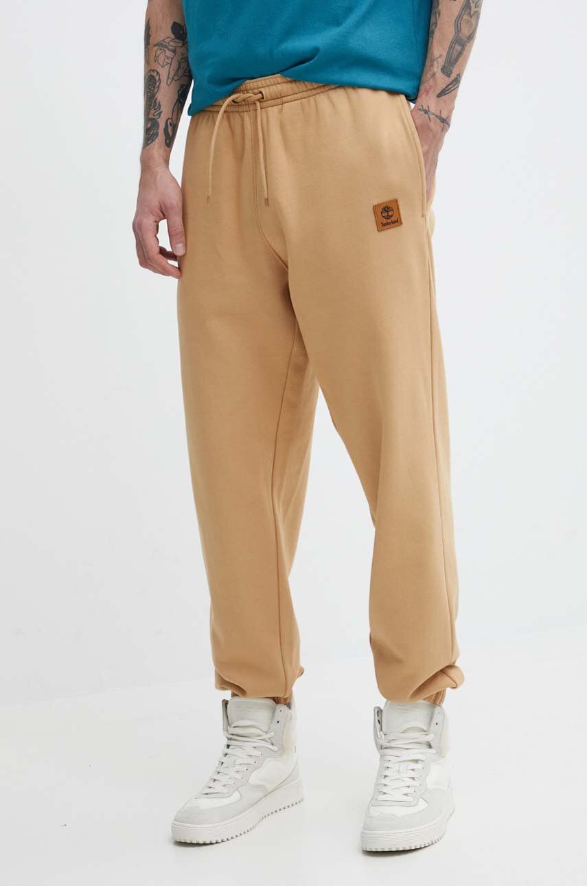 Timberland pantaloni de trening culoarea maro, neted, TB0A5UVYEH31