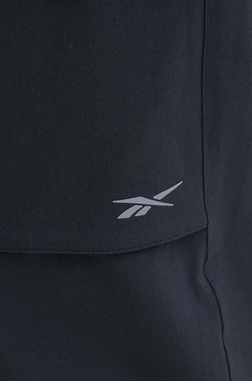 Παντελόνι Reebok Active Collective χρώμα: μαύρο, 100075607 φωτογραφία