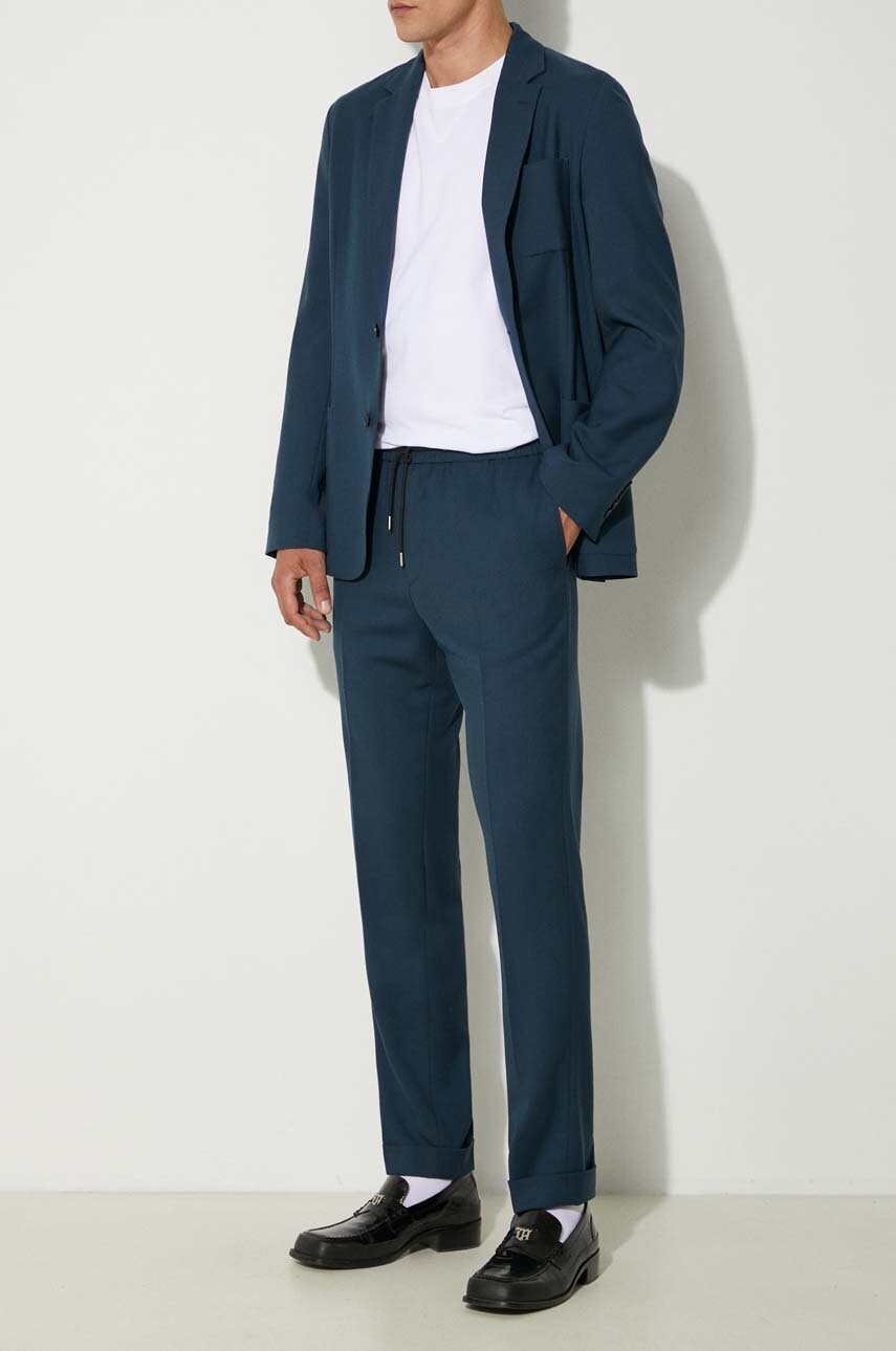 Paul Smith pantaloni de lana culoarea verde, cu fason chinos, M1R-921T-G00001