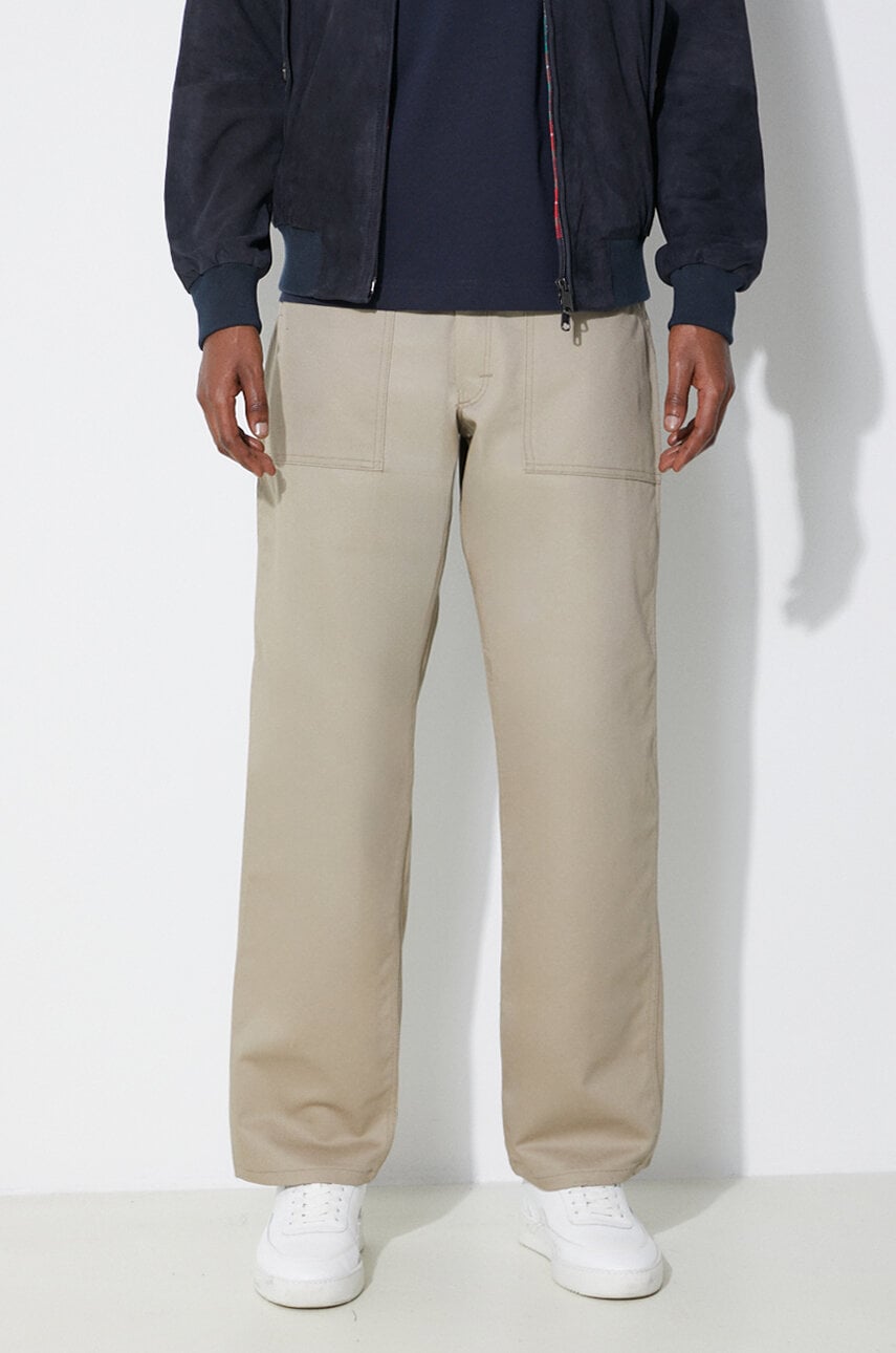 Stan Ray pantaloni de bumbac 1100 Og culoarea bej, drept, 1106