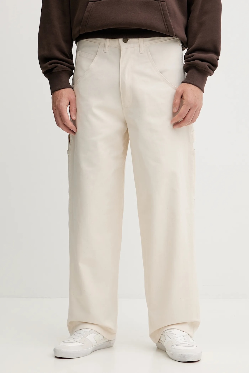 Stan Ray pantaloni de bumbac Big Job Painter culoarea bej, drept, 7051