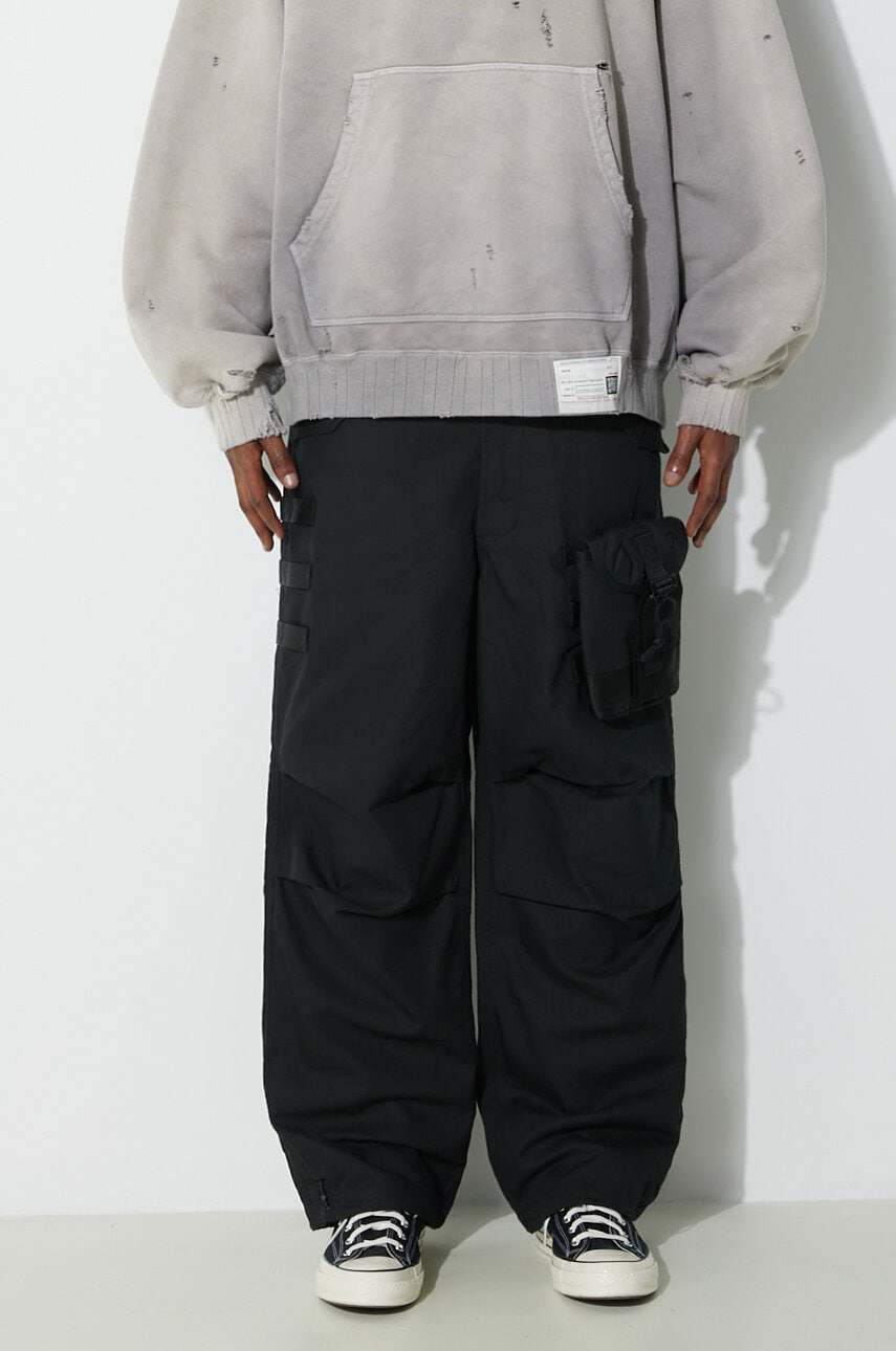 Maharishi pantaloni M.A.L.I.C.E. M51 Cargo Pants Cotton Hemp Twill 28 barbati, culoarea negru, cu fason cargo, 5051.BLACK Maharishi pantaloni M.A.L.I.C.E. M51 Cargo Pants Cotton Hemp Twill 28 barbati, culoarea negru, cu fason cargo, 5051.BLACK