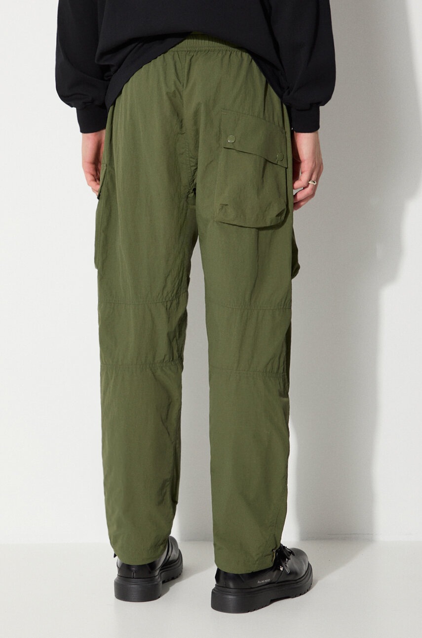 Maharishi nadrág Veg Dyed Cargo Track Pants Japanese férfi, zöld, egyenes, 5040.OLIVE termék 2. képe
