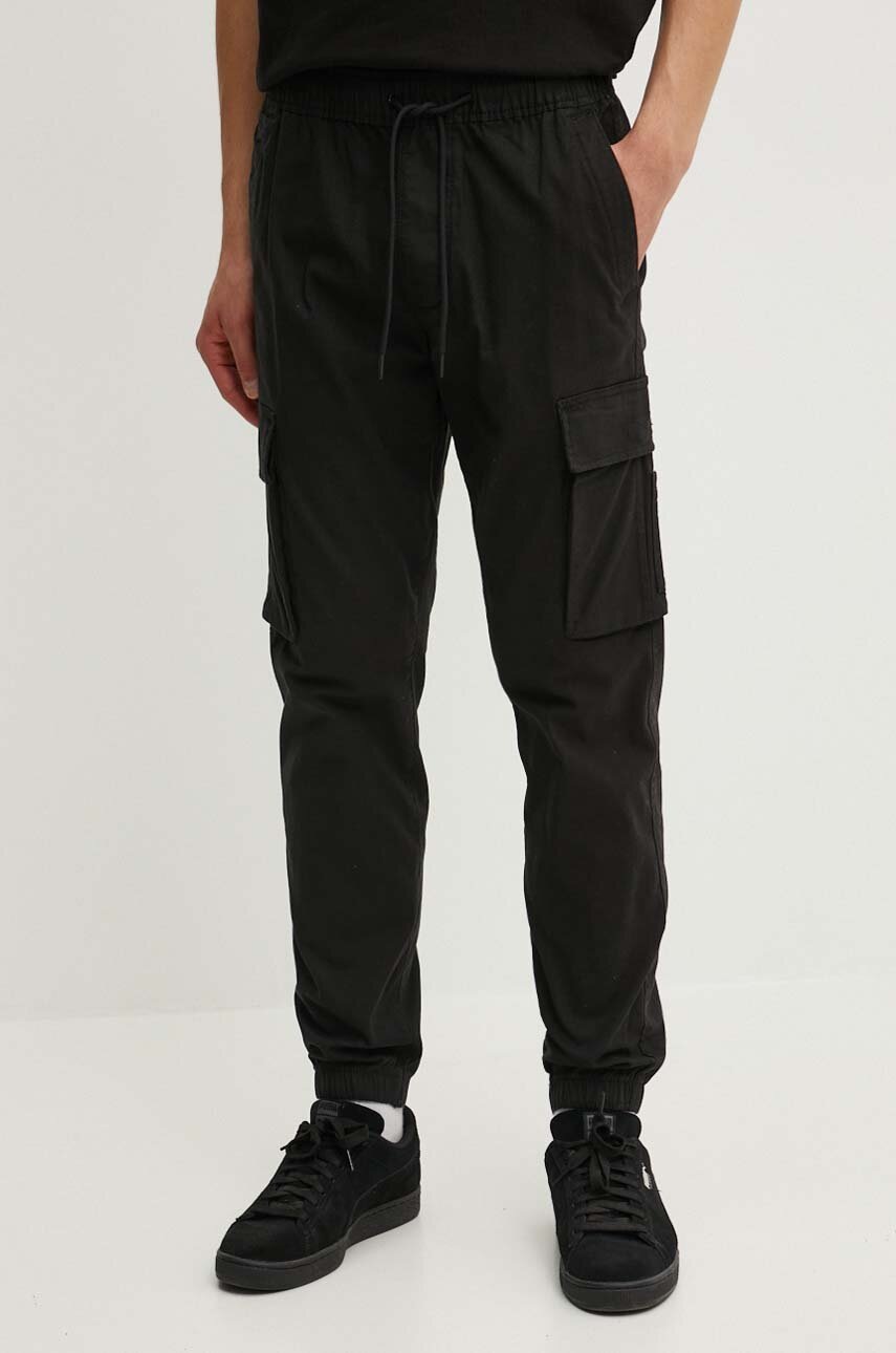 

Панталон Hollister Co. в черно с кройка тип карго KI330-4008, Черен