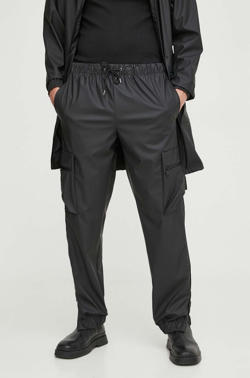 Rains pantaloni de trening 18850 Pants culoarea negru, neted