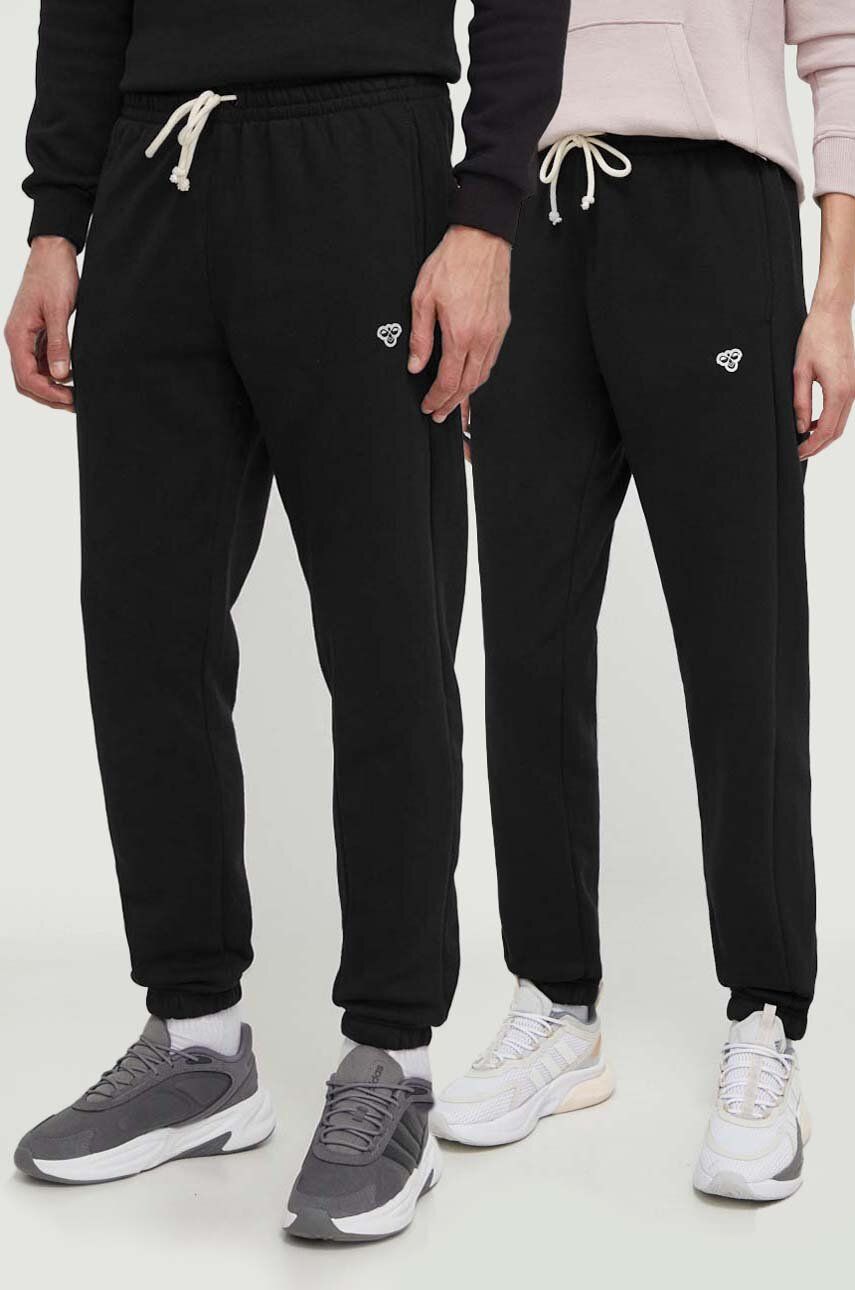 Hummel pantaloni de trening culoarea negru, neted