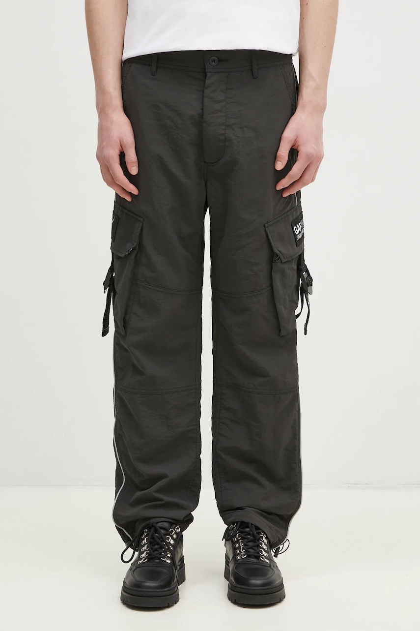 Levi's pantaloni x Gundam SEED culoarea negru, fason cargo, high waist, A7409.0000